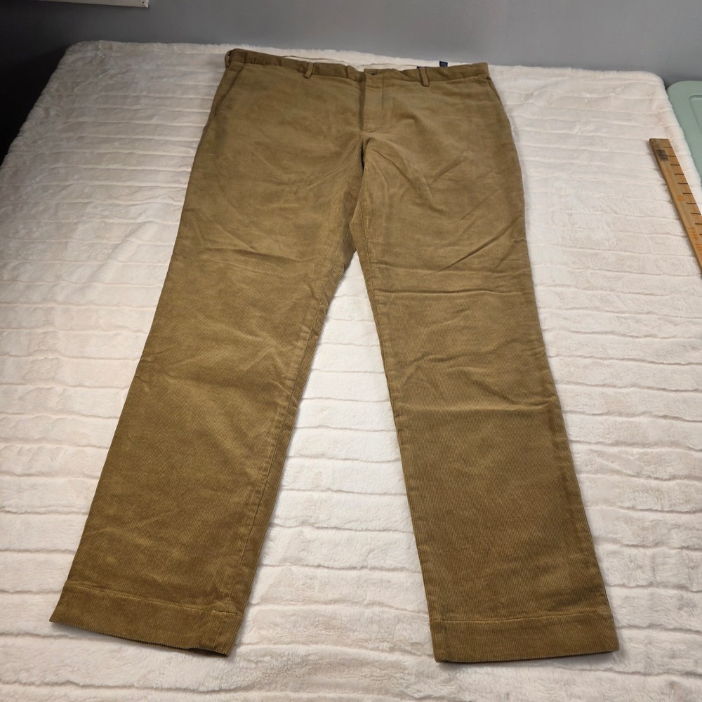 Polo‎ Ralph Lauren Corduroy Pants Tan Mens 40x32 Slim Fit Khaki Brown